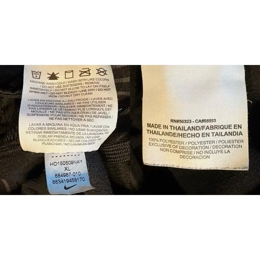 NIKE Therma-Fit Training Sweatpants Unisex Blk XL Athletic Athleisure Activewear